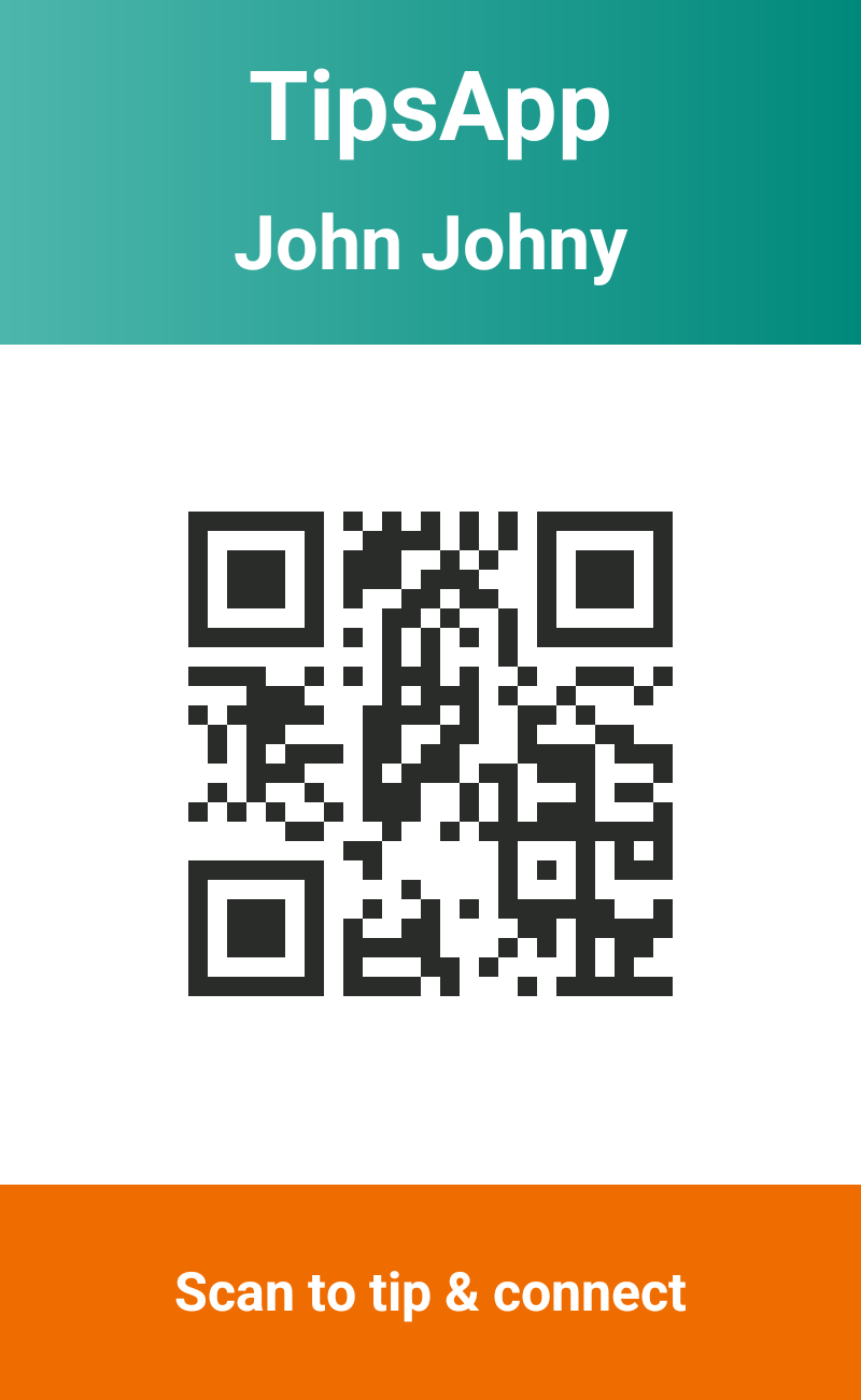TipsApp QR Sticker Feature