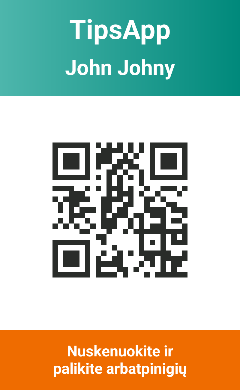 TipsApp QR lipduko pavyzdys